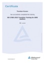 Certificate on ISO/IEC 27001:2022